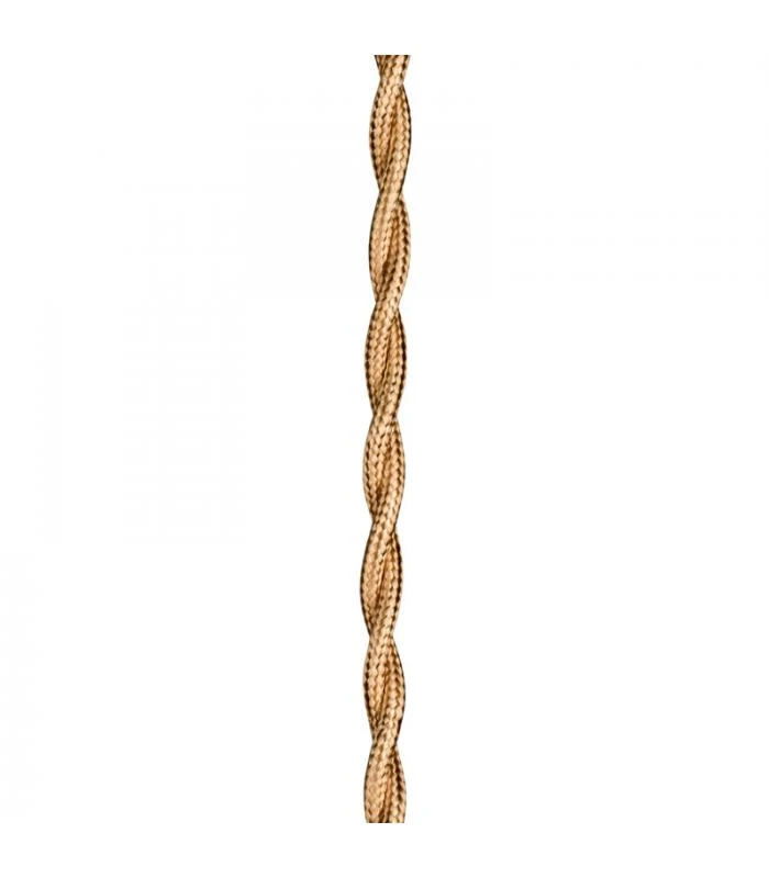 Miniatuur van Bailey textielsnoer 3 meter 2x0.75 mm2 - metallic champagne gedraaid (140316)