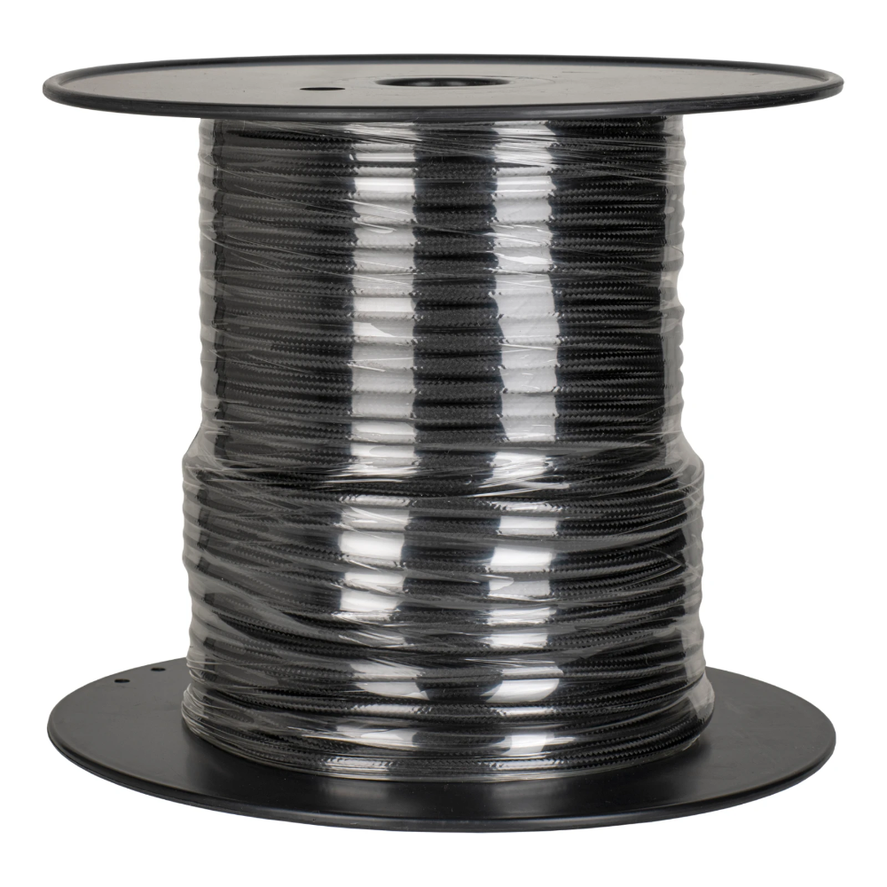 Miniatuur van Bailey textielsnoer op rol 50 meter 2x0.75 mm2 - zwart (140317)