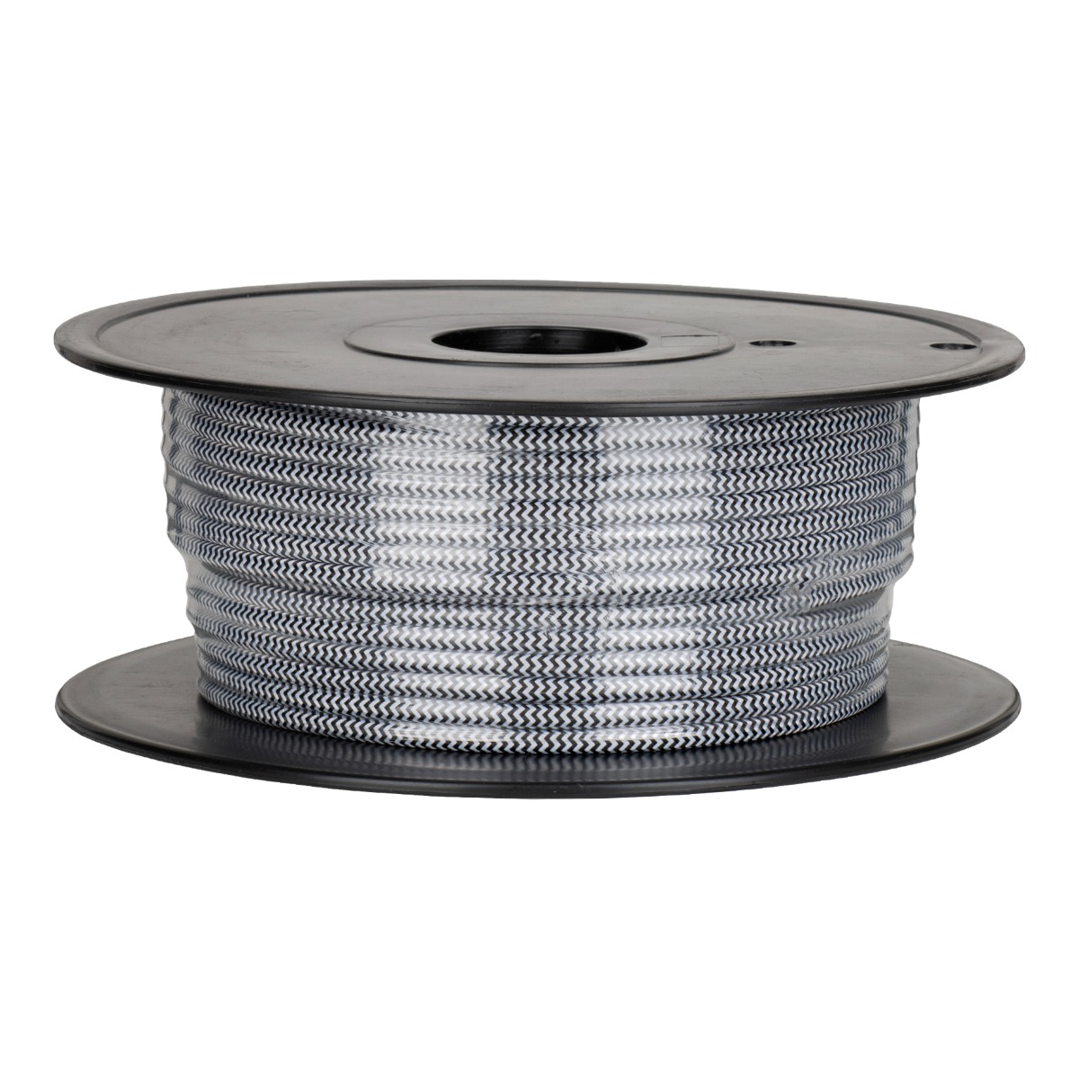 Miniatuur van Bailey textielsnoer op rol 50 meter 2x0.75 mm2 - zwart/wit (140318)