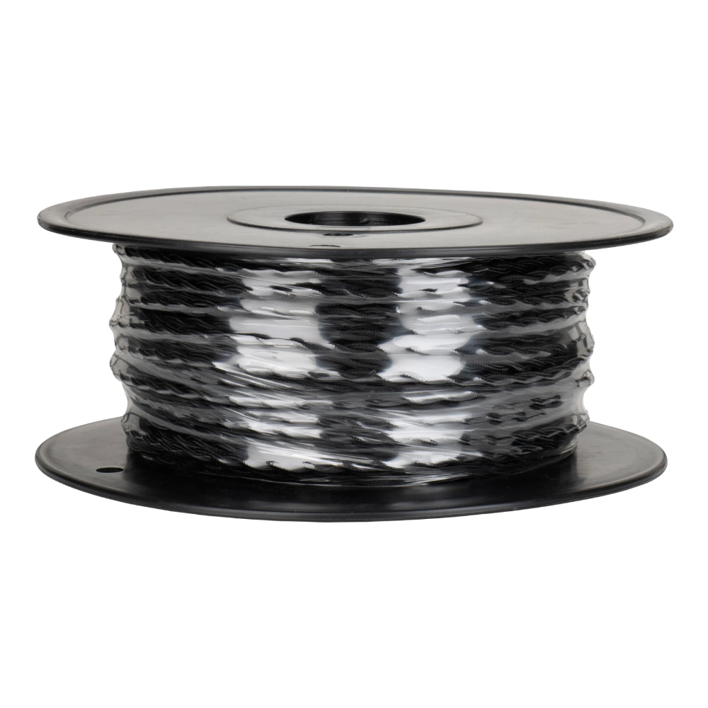 Miniatuur van Bailey textielsnoer op rol 50 meter 2x0.75 mm2 - zwart gedraaid (140319)