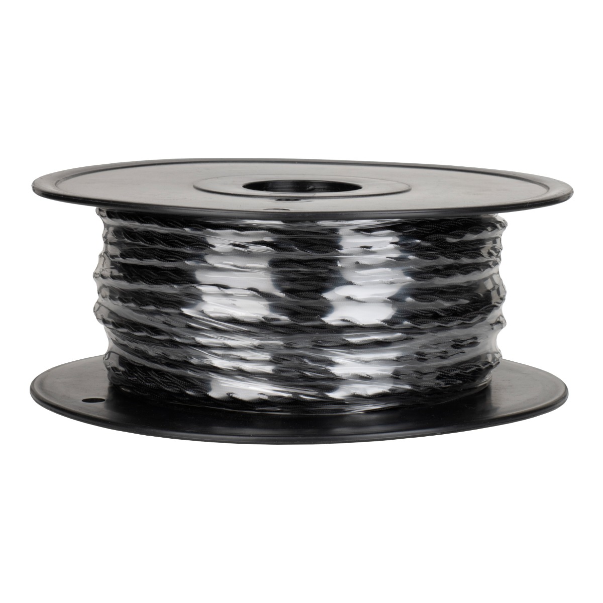 Miniatuur van Bailey textielsnoer op rol 50 meter 2x0.75 mm2 - zwart gedraaid (140319)