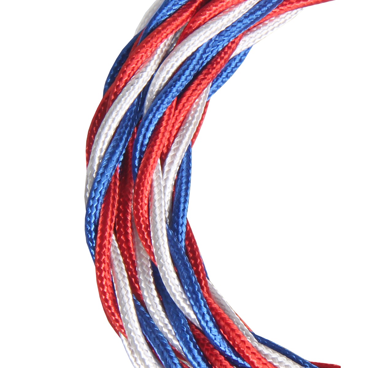 Miniatuur van Bailey textielsnoer 3 meter 3x0.75 mm2 - glimmend rood/wit/blauw (141099)