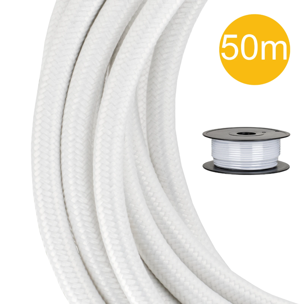 Miniatuur van Bailey textielsnoer op rol 50 meter 3x0.75 mm2 - wit (142279)