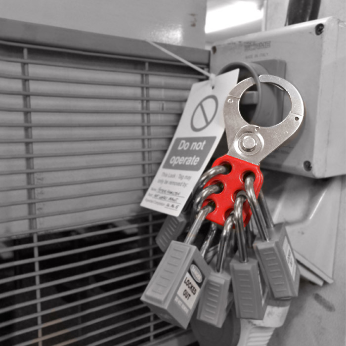 Miniatuur van Spectrum Industrial Lockout Hangslotbeugel 38mm (6) metaal vinyl gecoat (045)