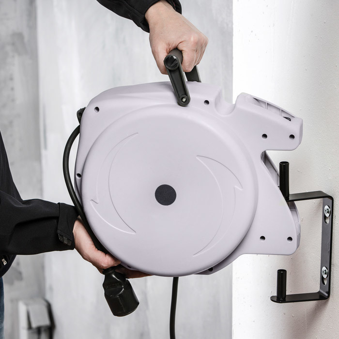 Miniatuur van Schwabe automatische veerkabelhaspel trekveerhaspel Vinyl H05VV-F 3x1.5 IP20 15m (12611)