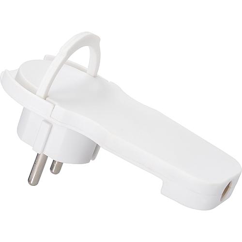 Miniatuur van REV Ritter stekker extra plat haaks - wit (0018260100)