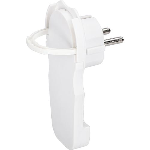 Miniatuur van REV Ritter stekker extra plat haaks - wit (0018260100)