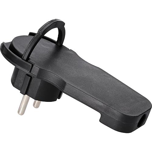 Miniatuur van REV Ritter stekker extra plat haaks - zwart (0018260500)