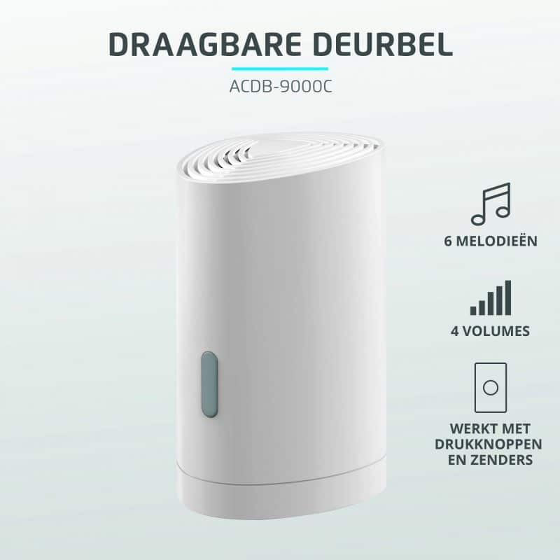 Miniatuur van KLIKAANKLIKUIT mobiele draadloze deurbel versterker - ACDB-9000C (70271)