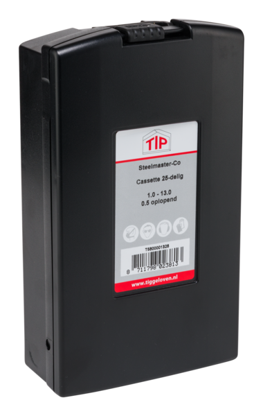 Miniatuur van TIP metaalboor cobalt tbv RVS en gietijzer HSS-Co 25-delig (TSMCo-25D)