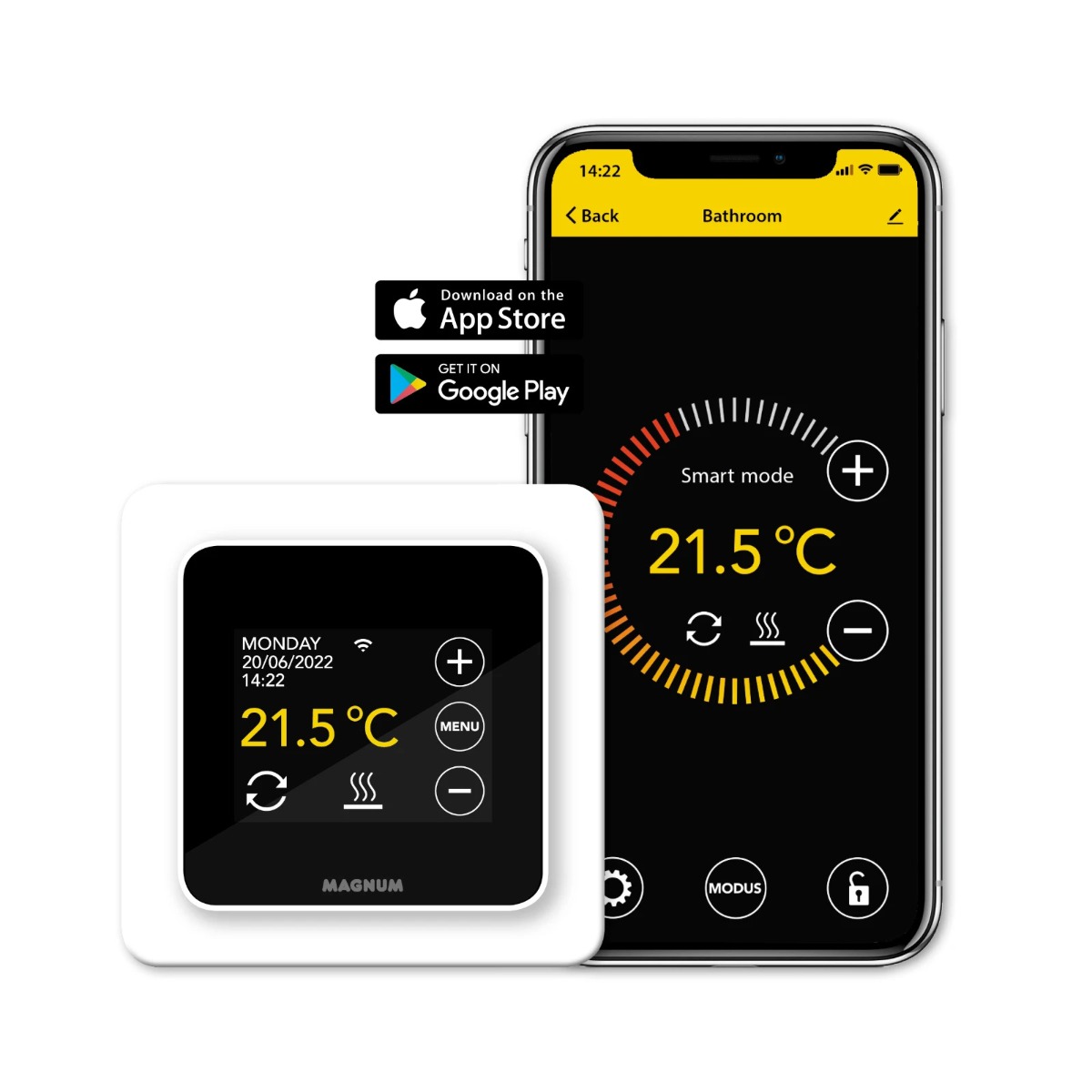 Miniatuur van Magnum remote control slimme WIFI thermostaat - polarwit (825100)
