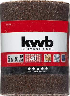 Miniatuur van KWB schuurpapier op rol Korund schuurrol 115mm K40 - 5 meter (KWB817804)