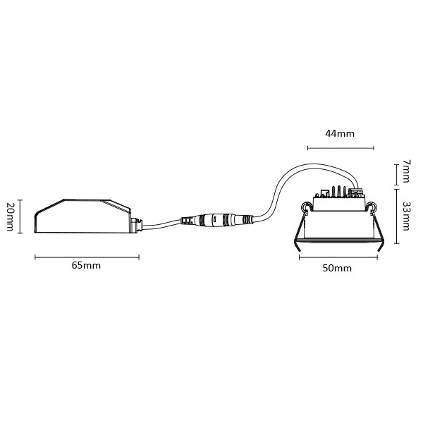 Miniatuur van INTERLight inbouwspot kantelbaar dimbaar rond wit 4W 235lm 3000K incl. driver Ø50mm - zaagmaat Ø44mm IP44 (IL-DCM4TK3W)