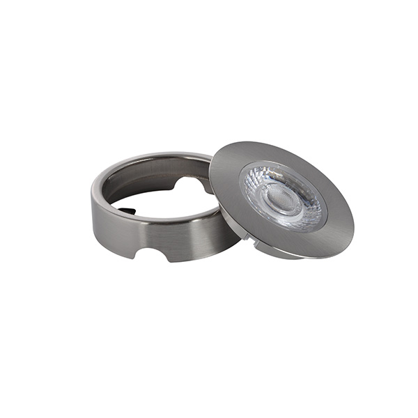 Miniatuur van INTERLight inbouwspot set dimbaar rond geborsteld chroom 4W 260lm 2700K incl. driver Ø65mm - zaagmaat Ø58mm IP44 (IL-CBSET27M)