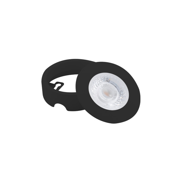 Miniatuur van INTERLight inbouwspot dimbaar rond zwart 4W 260lm 2700K Ø65mm - zaagmaat Ø58mm IP44 (IL-CB4K27B)
