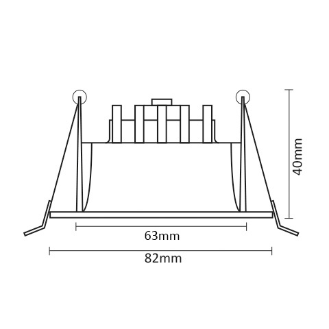 Miniatuur van INTERLight inbouwspot kantelbaar dimbaar rond wit 8W 640lm 2700K incl. driver Ø82mm - zaagmaat Ø63mm IP44 (IL-DCM8K27W)