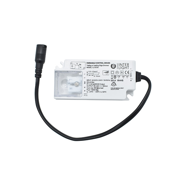 Miniatuur van INTERLight inbouwspot set kantelbaar dimbaar rond wit 8W 640lm 2700K incl. driver Ø82mm - zaagmaat Ø63mm IP44 (IL-DCM8K27W3P)