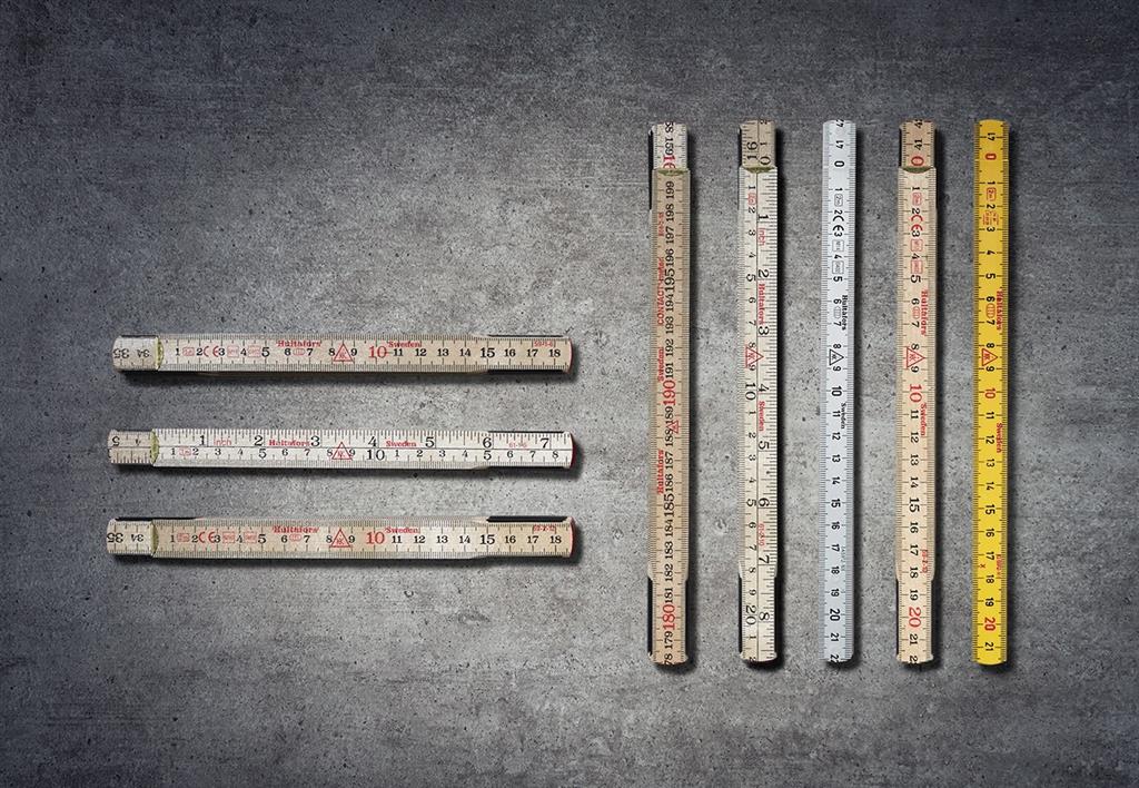 Miniatuur van Hultafors timmermansduimstok ABS G 59 1m geel 4-delig (200904)