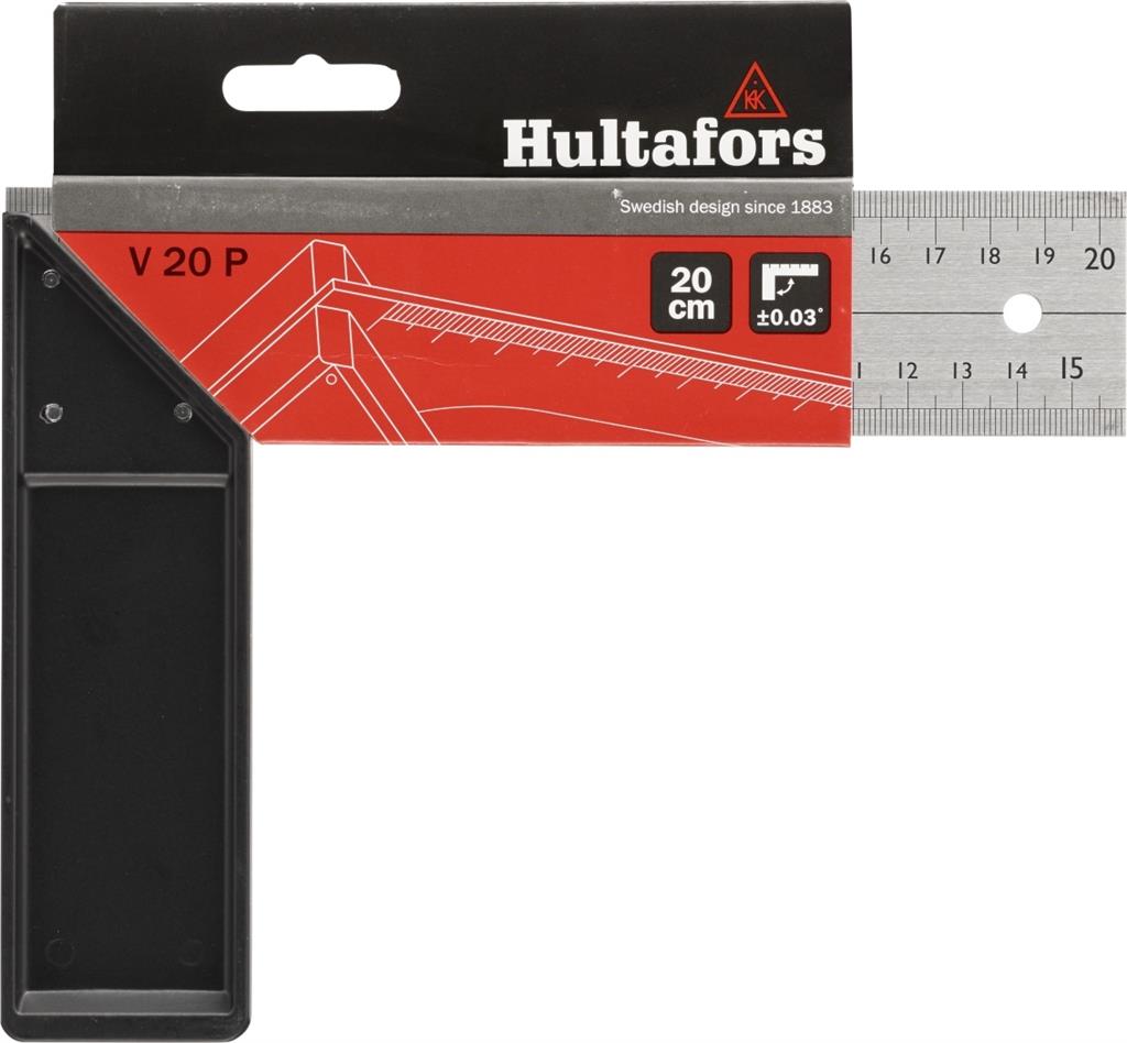 Miniatuur van Hultafors winkelhaak alu/rvs V 20 Professional 200mm (260003)