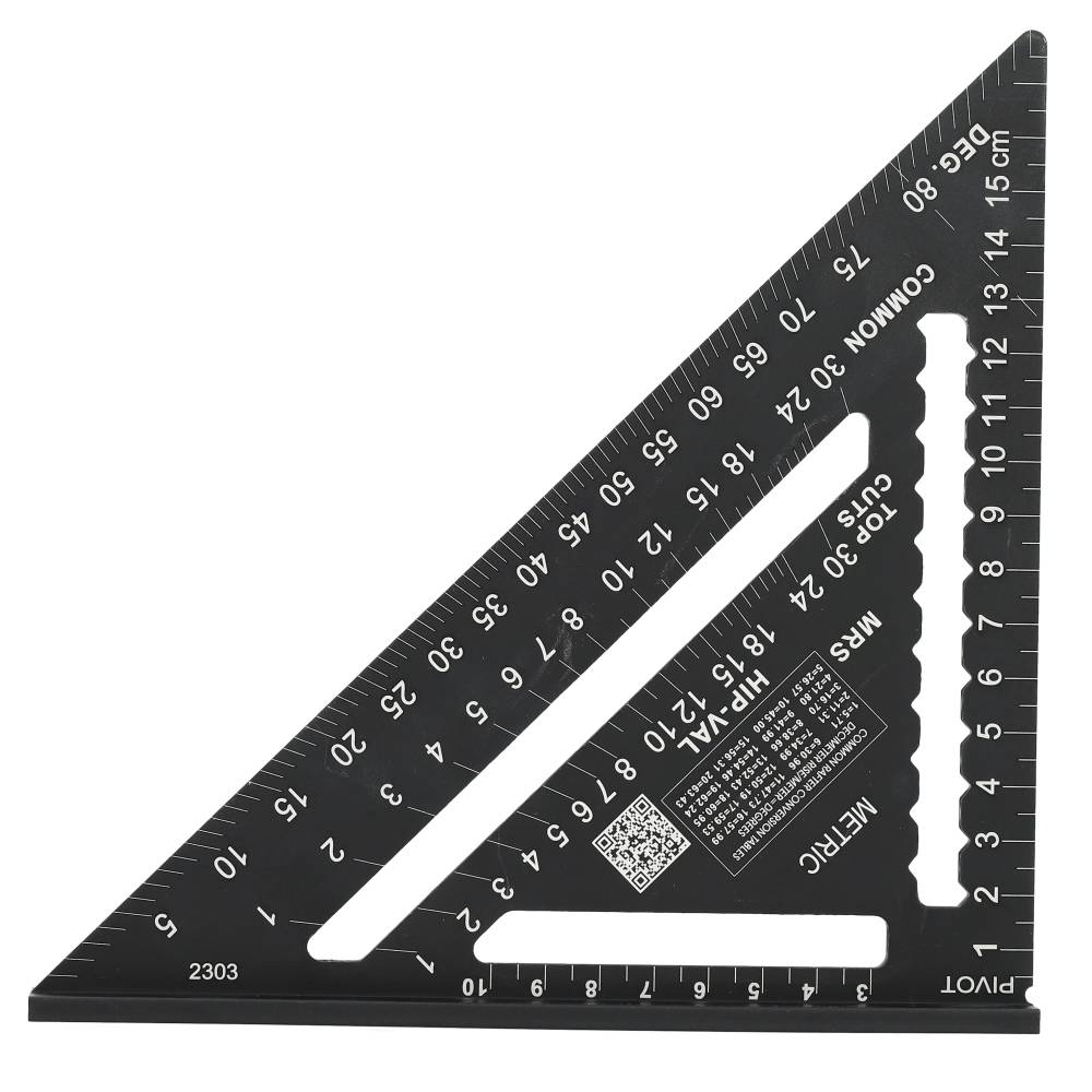 Miniatuur van Hultafors rafter speed square MEDIUM 0-90 graden lemmetlengte 180mm (257010)
