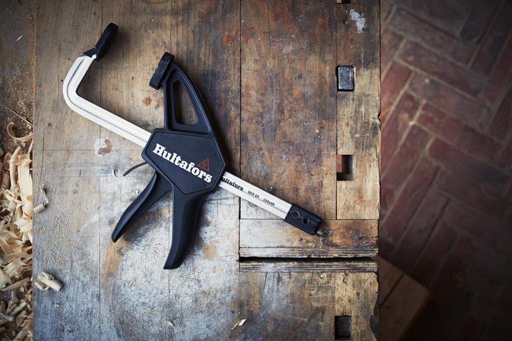 Miniatuur van Hultafors eenhands lijmklem met snelspanner gesmeed QCX 15 zwart 150mm/95mm (521153)