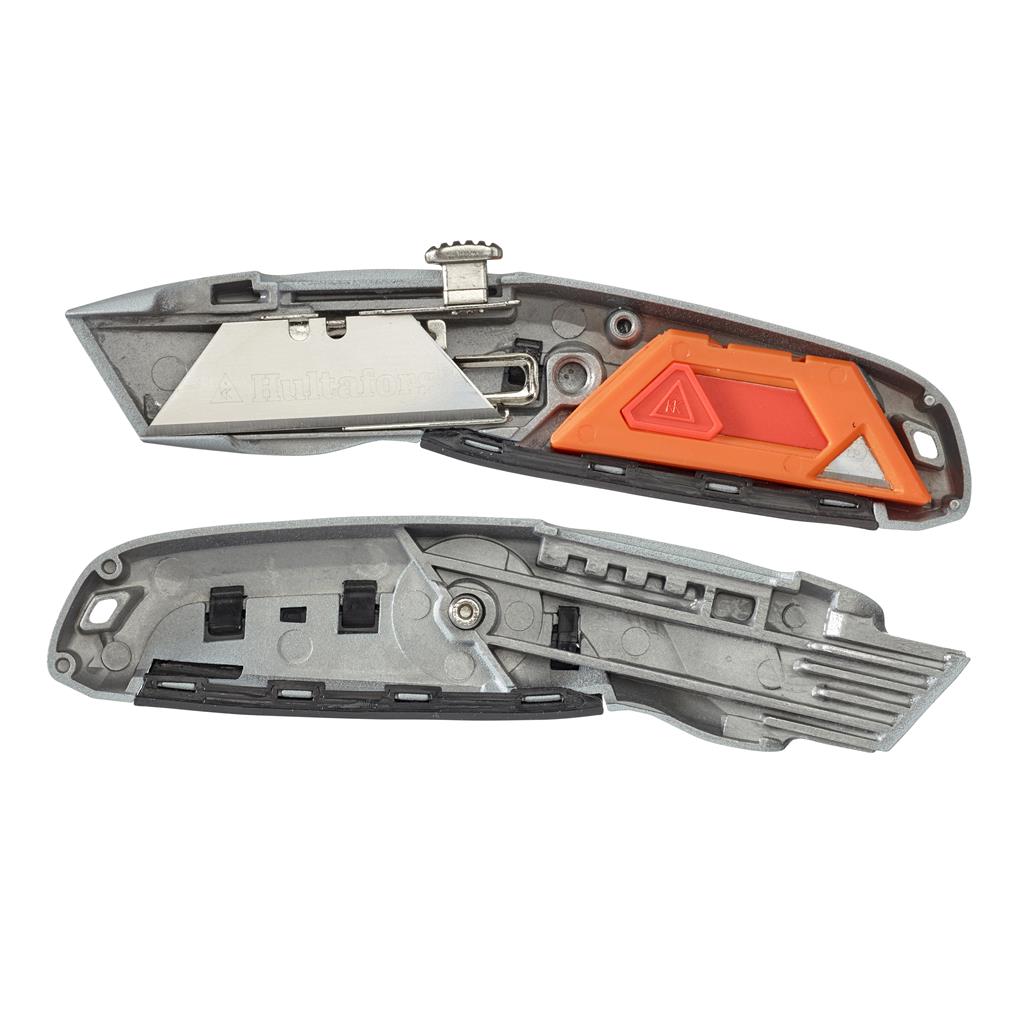 Miniatuur van Hultafors uitschuifmes stanleymes URA draaiknop incl 10 messen - grijs (388020)