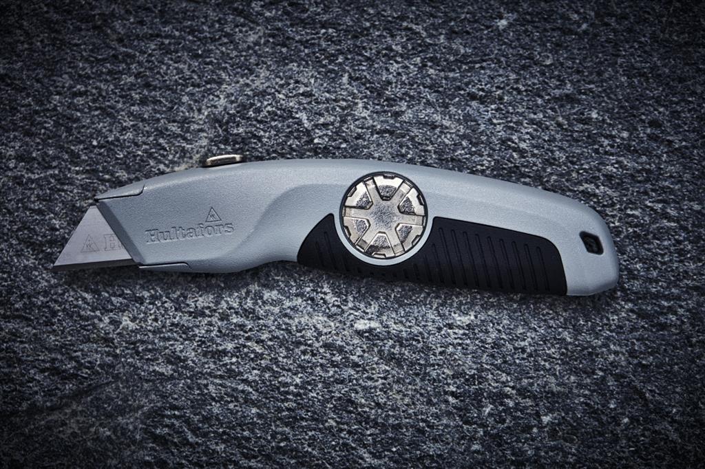 Miniatuur van Hultafors uitschuifmes stanleymes URA draaiknop incl 10 messen - grijs (388020)