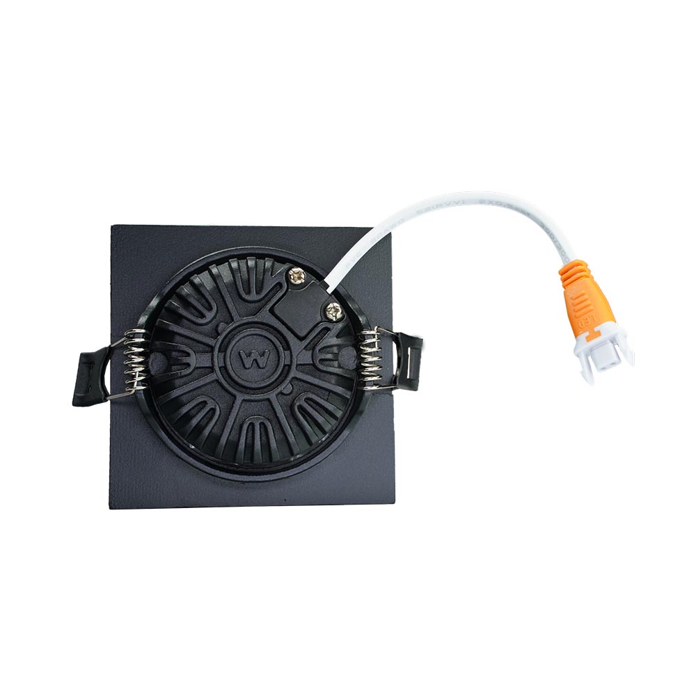 Miniatuur van LED Republic waterdichte inbouwspot vierkant zwart 5W 450lm 2700K IP65 zaagmaat Ø75mm - diameter 85mm