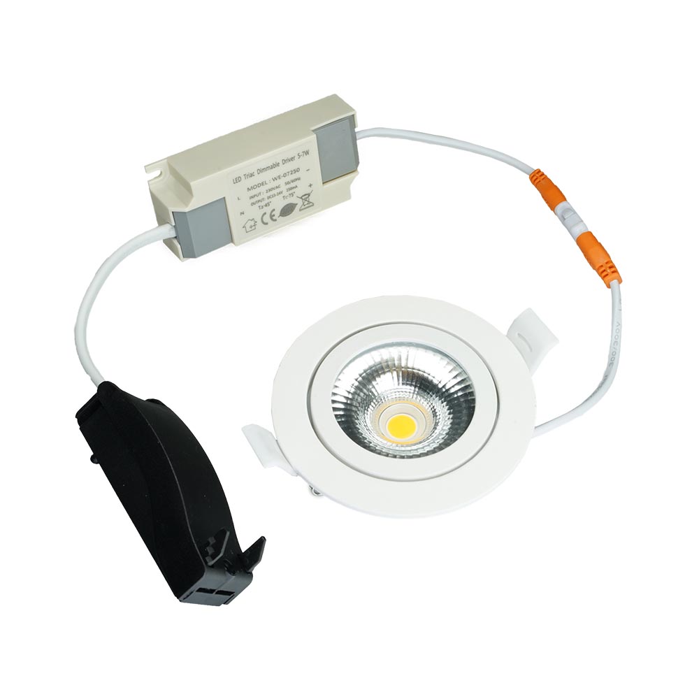 Miniatuur van LED Republic waterdichte inbouwspot rond wit 5W 450lm 2000K-3000K DTW incl. driver IP65 zaagmaat Ø75mm - diameter 85mm