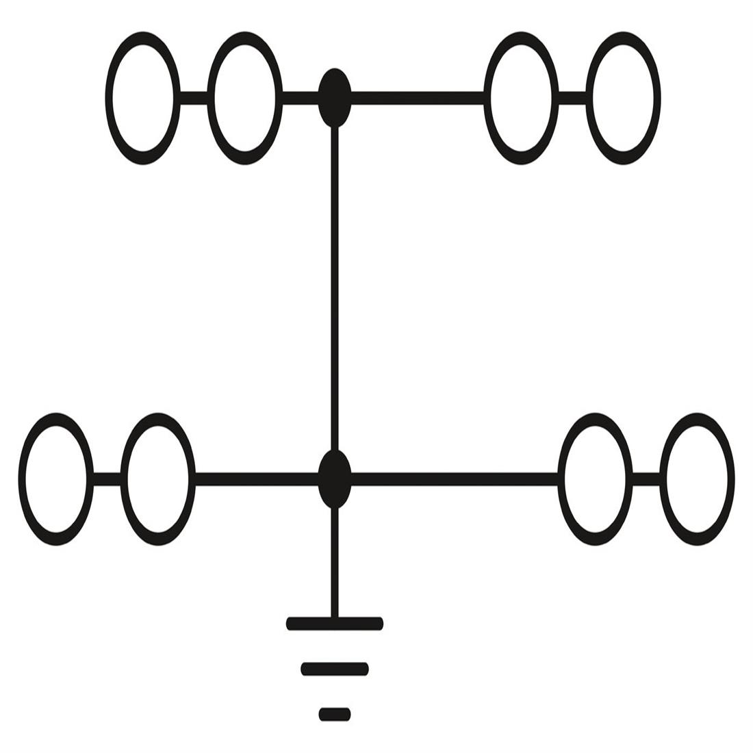 Miniatuur van Phoenix Contact twee-etage rijgklem met push-in aansluiting 2,5 mm² - groen/geel per 50 stuks (PTTBS 2,5-QUATTRO-PE)