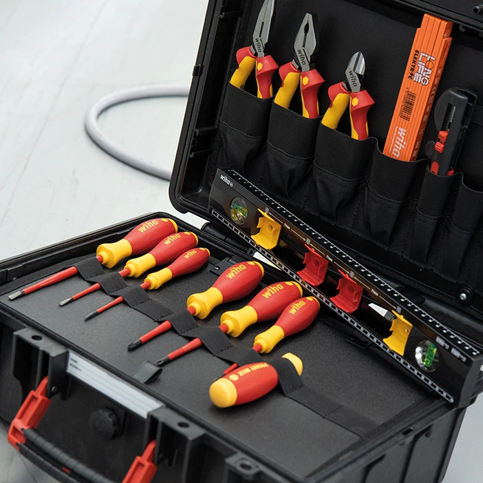 Miniatuur van Wiha gereedschapskoffer elektricien VDE 18-delig compleet Set L (45530)
