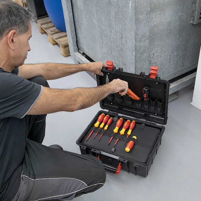 Miniatuur van Wiha gereedschapskoffer elektricien VDE 18-delig compleet Set L (45530)