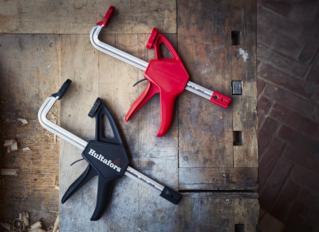 Miniatuur van Hultafors eenhands lijmklem met snelspanner gesmeed QCX 15 rood 150mm/75mm (520153)