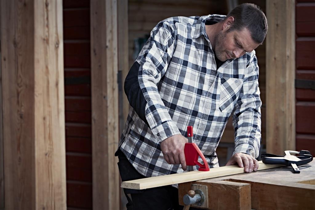 Miniatuur van Hultafors eenhands lijmklem met snelspanner gesmeed QCX 15 rood 150mm/75mm (520153)