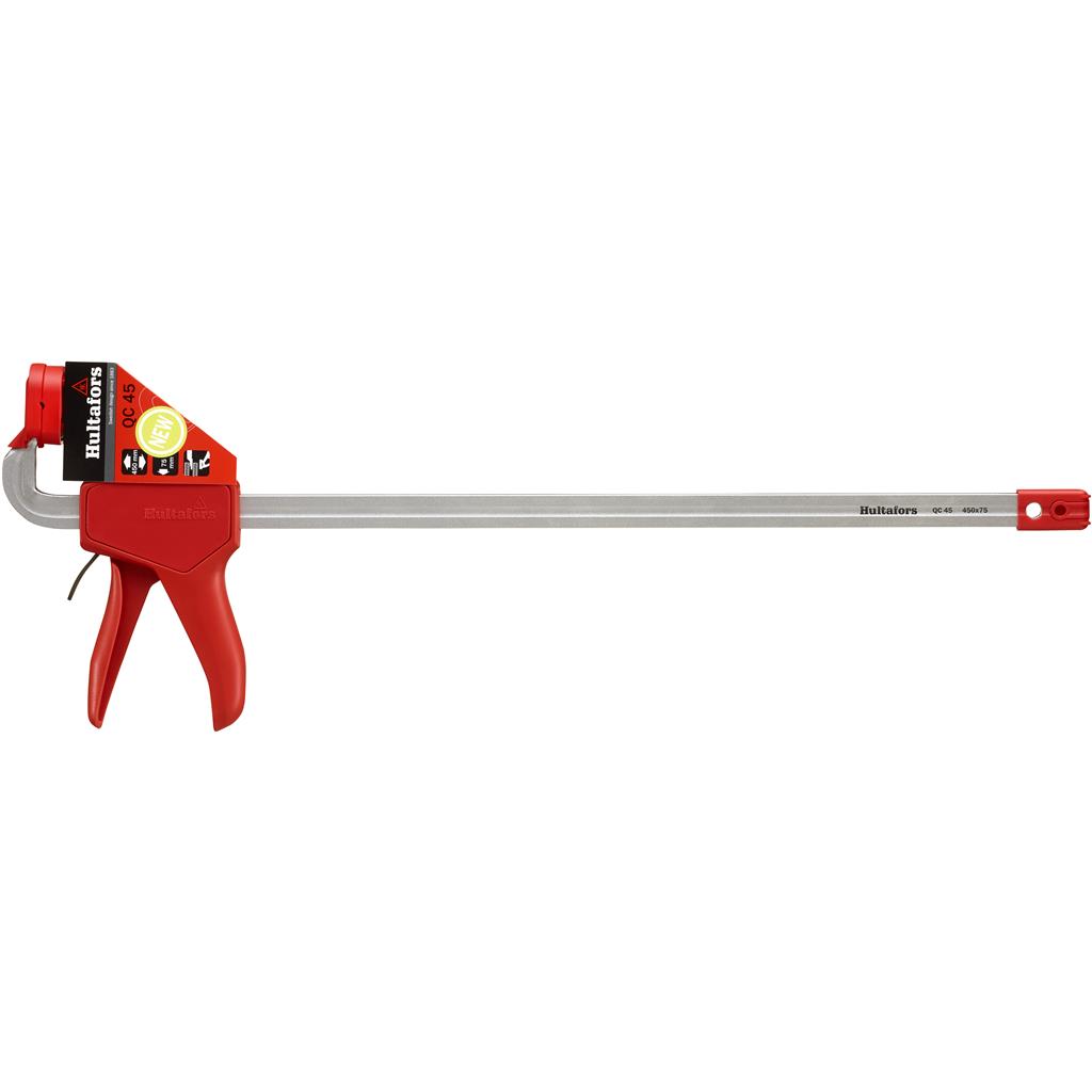Miniatuur van Hultafors eenhands lijmklem met snelspanner gesmeed QCX 45 rood 450mm/75mm (520453)