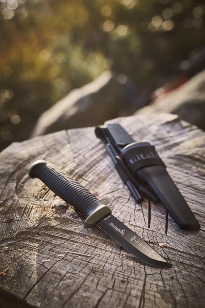 Miniatuur van Hultafors outdoor gecoat carbonstaal mes met holster OK4 93/209mm (HU380270)