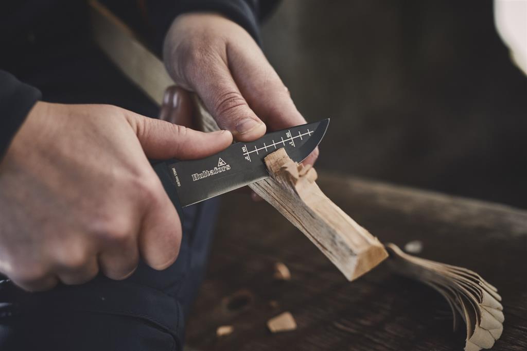 Miniatuur van Hultafors outdoor gecoat carbonstaal mes met holster OK4 93/209mm (HU380270)