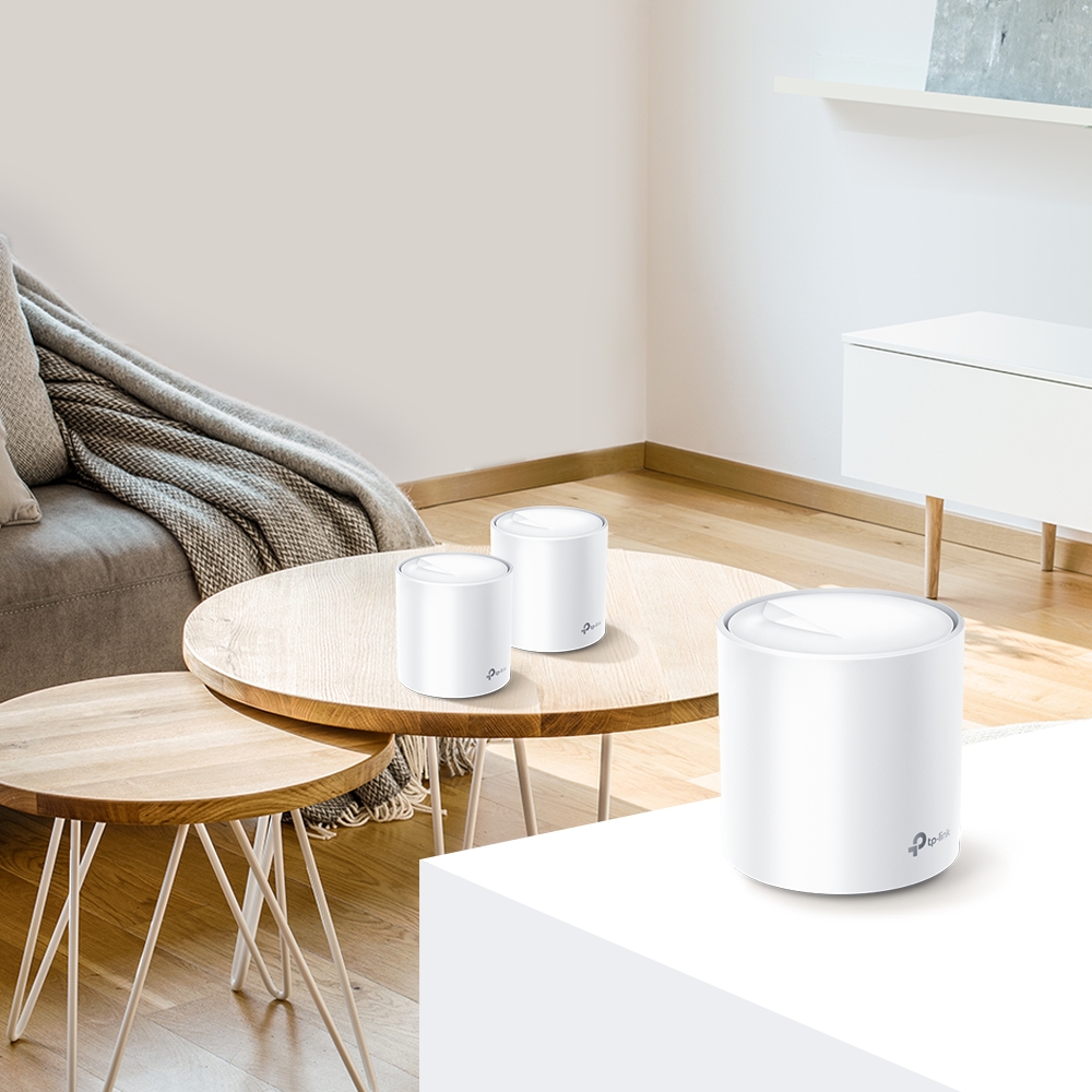 Miniatuur van TP-LINK mesh WiFi router 574Mbps op 2.4GHz-band + 2400Mbps op 5GHz-band per 2 stuks (Deco X60 2-pack V3.2)
