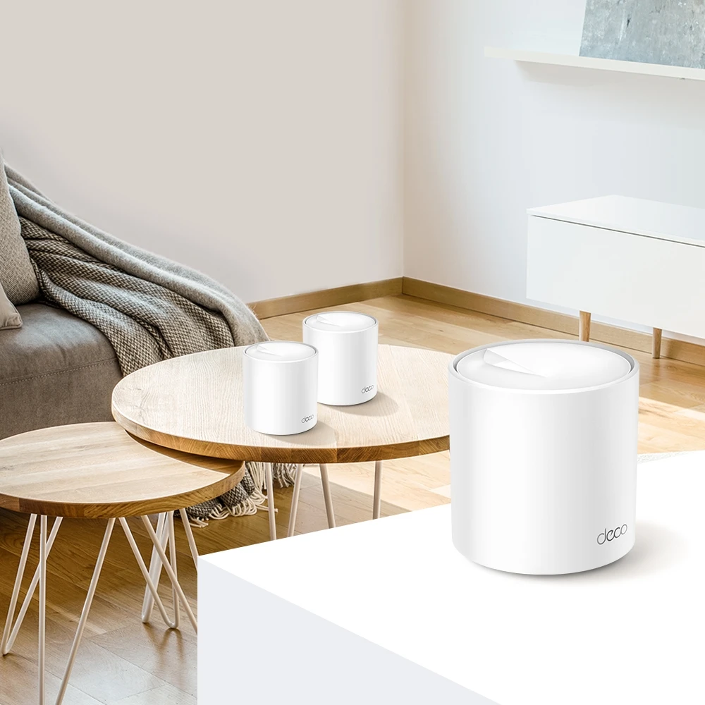 Miniatuur van TP-LINK mesh WiFi router 574Mbps op 2.4GHz-band + 2400Mbps op 5GHz-band per 3 stuks (Deco X60 3-pack V3.2)