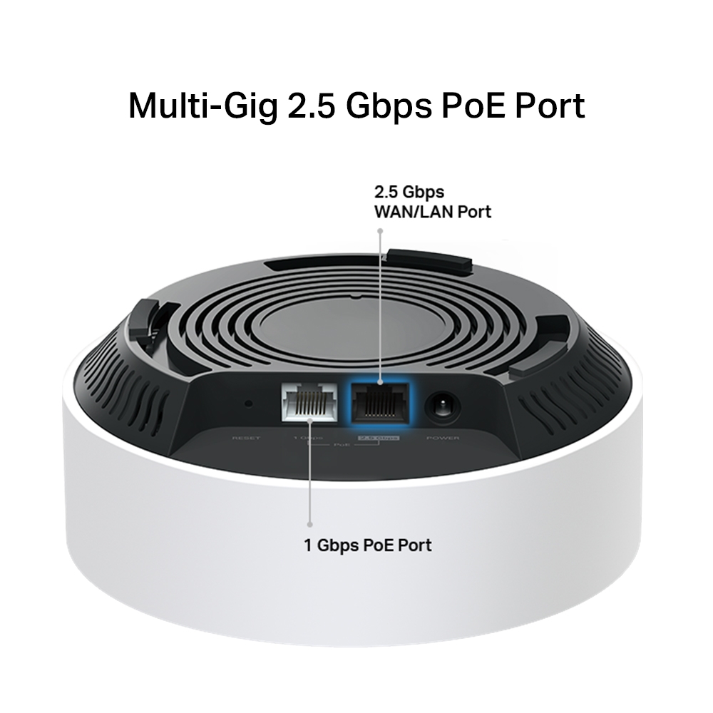 Miniatuur van TP-LINK mesh WiFi router PoE 574Mbps op 2.4GHz-band + 2402Mbps op 5GHz-band (Deco X50-PoE 3-pack)