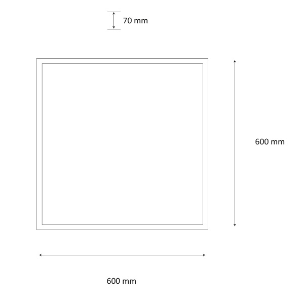 Miniatuur van INTERLight opbouwframe wit voor LED paneel 60x60cm (IL-P595SK4)