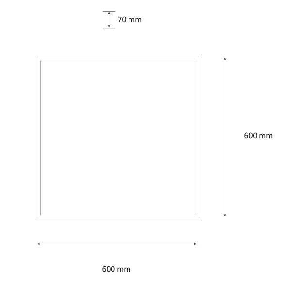 Miniatuur van INTERLight opbouwframe zwart voor LED paneel 60x60cm (IL-P595SK4B)