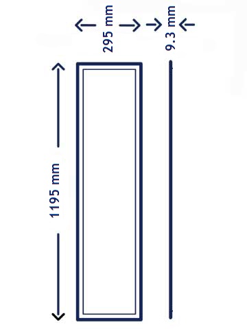 Miniatuur van INTERLight LED paneel 120x30cm 36W 3600lm koelwit 4000K UGR 22 incl. driver IP65 (IL-P195K4CW)