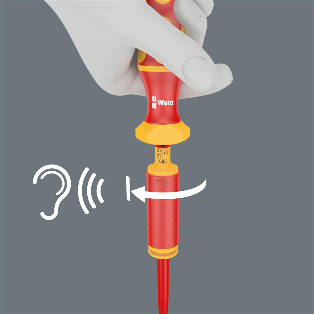 Miniatuur van Wera momentschroevendraaier (zonder klingen) instelbaar 1.2-3.0 Nm Kraftform VDE (05074750001)