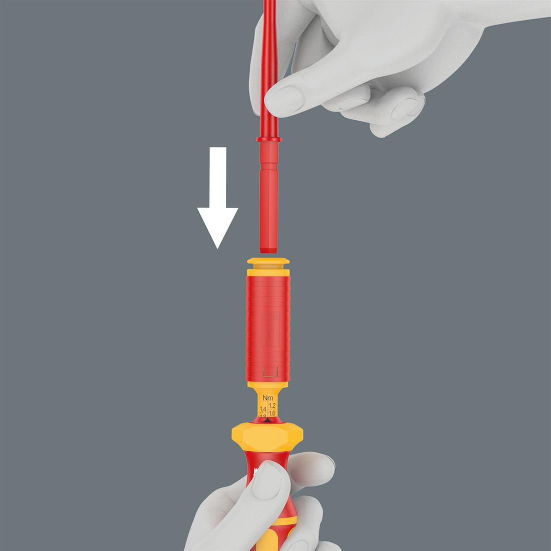 Miniatuur van Wera momentschroevendraaier (zonder klingen) instelbaar 1.2-3.0 Nm Kraftform VDE (05074750001)