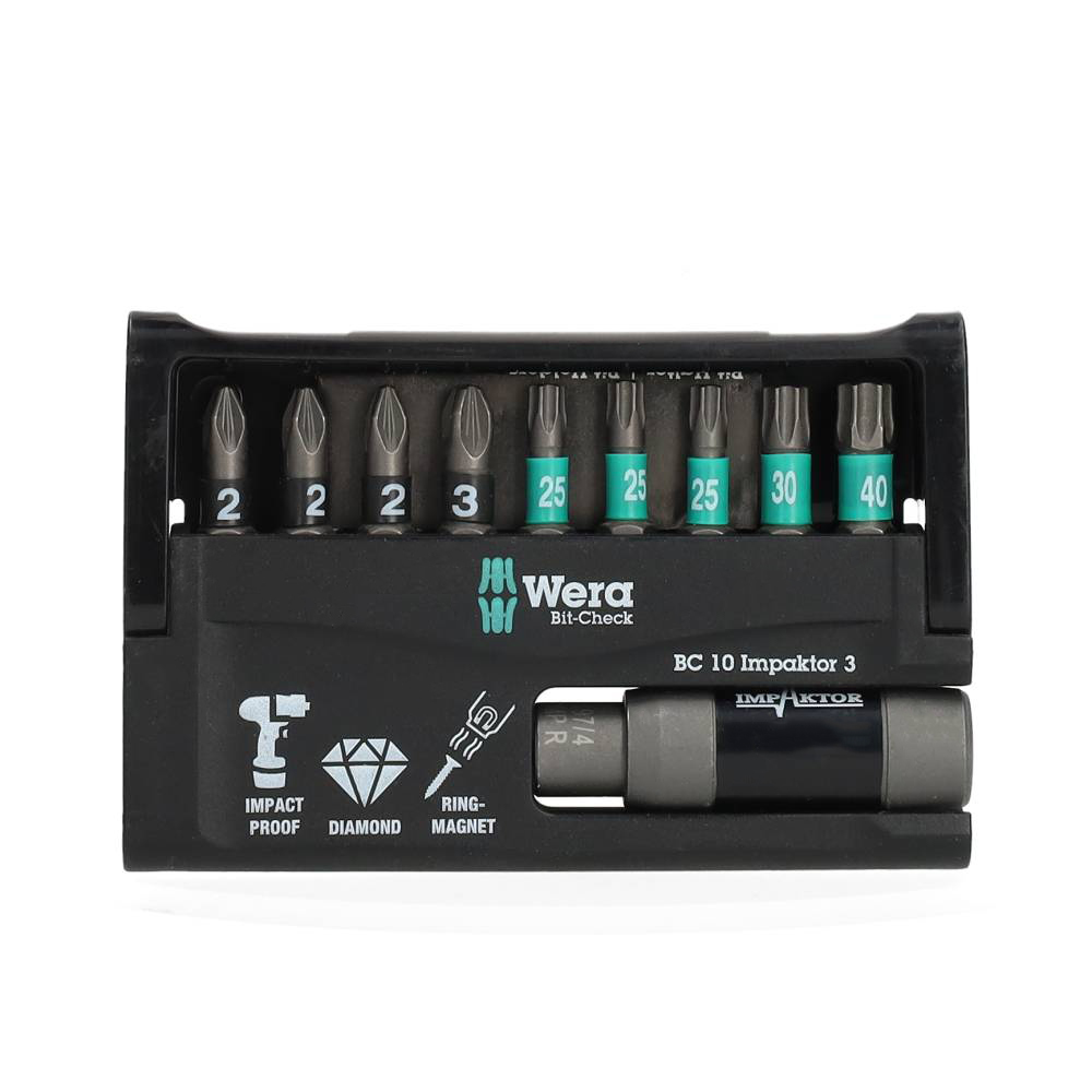 Miniatuur van Wera bitset universeel met houder en cassette Bit-Check 30 Impactor3 - 10-delig (05057683001)
