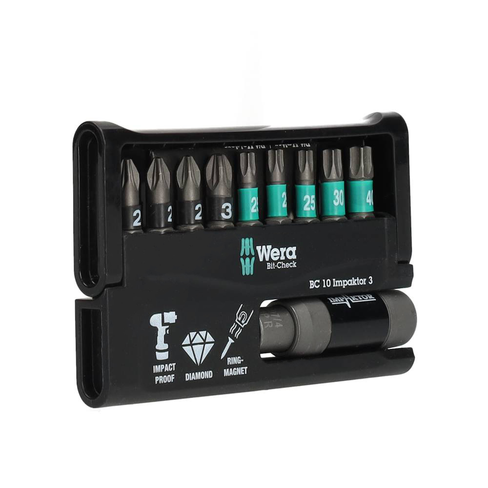 Miniatuur van Wera bitset universeel met houder en cassette Bit-Check 30 Impactor3 - 10-delig (05057683001)