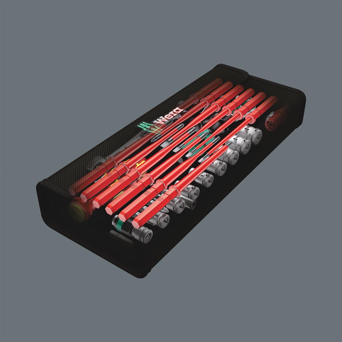 Miniatuur van Wera bitset doppenset schroevendraaierset in etui Kraftform Kompact W1 Service - 35-delig (05135926001)