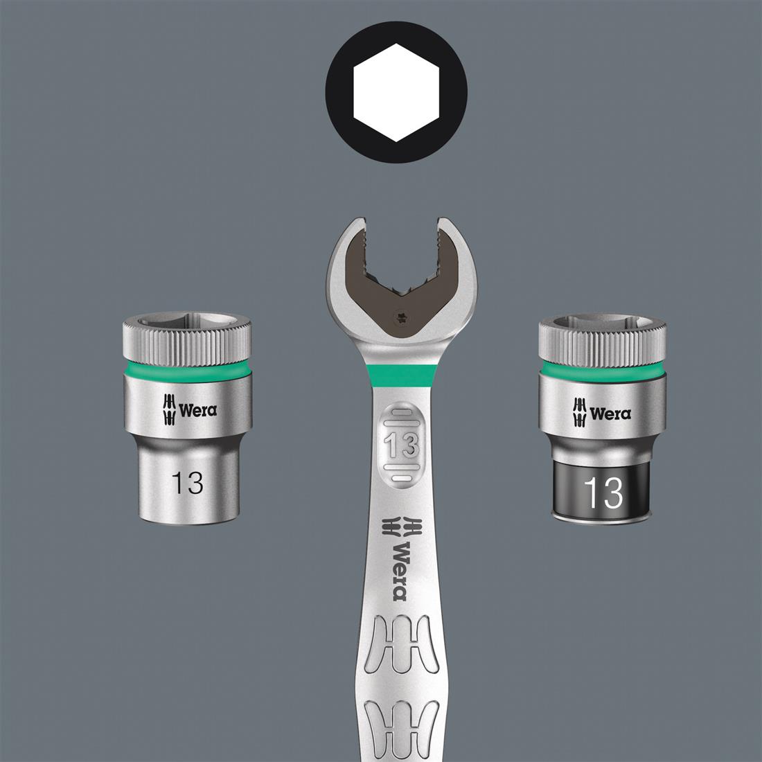 Miniatuur van Wera ringratel steeksleutel omschakelbaar 8mm Joker (05020064001)
