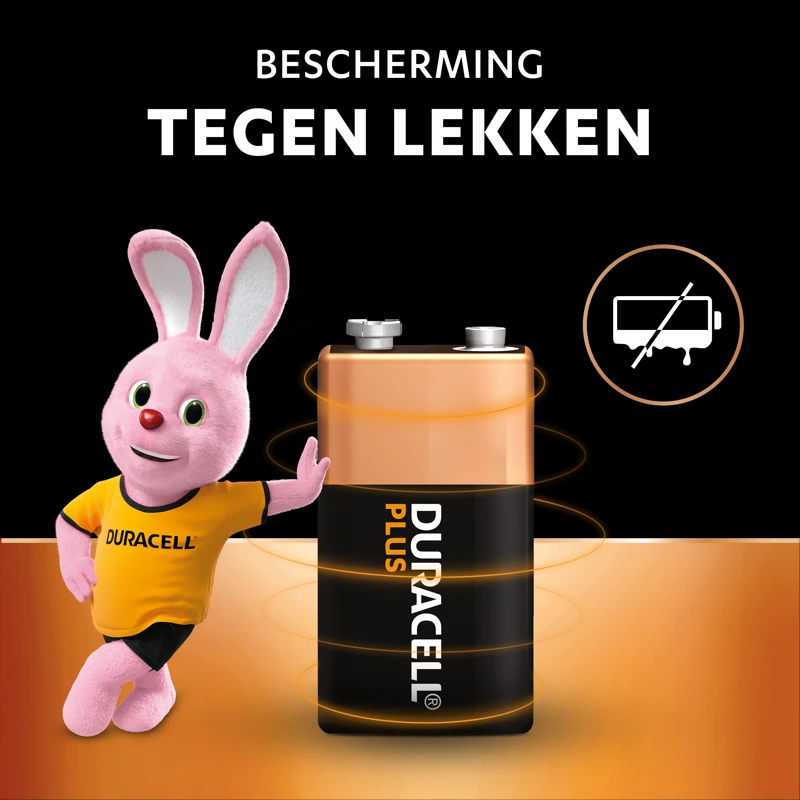 Miniatuur van Duracell batterij alkaline MN1604 9V (blok) 6LR6 per stuk (MN1604PLUS)
